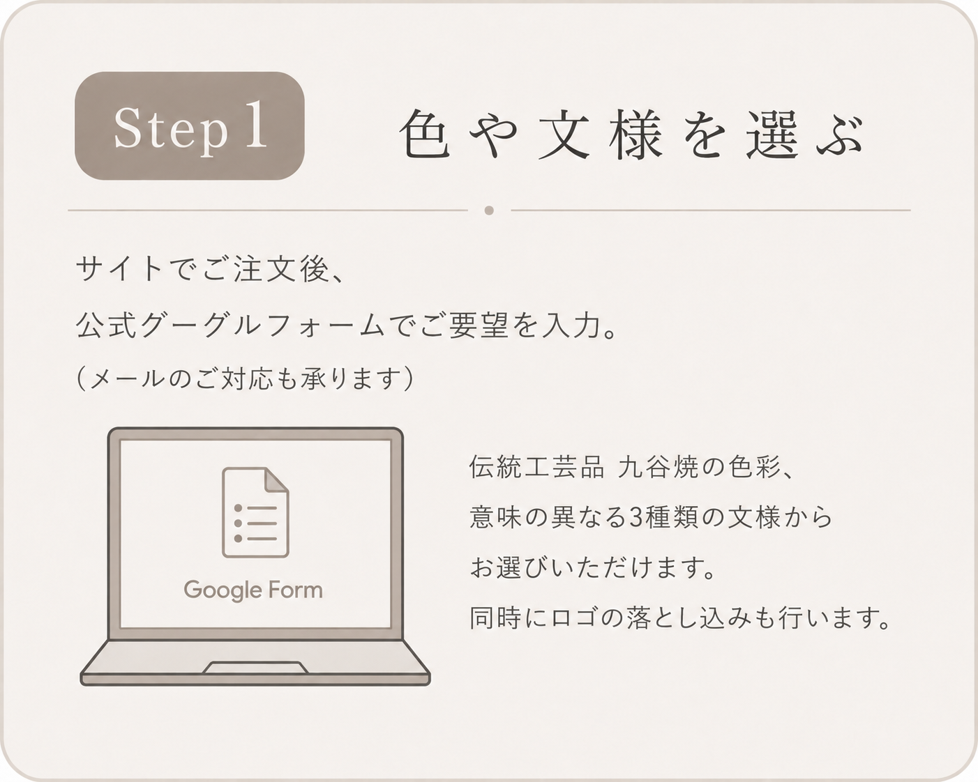 Concept step one visual